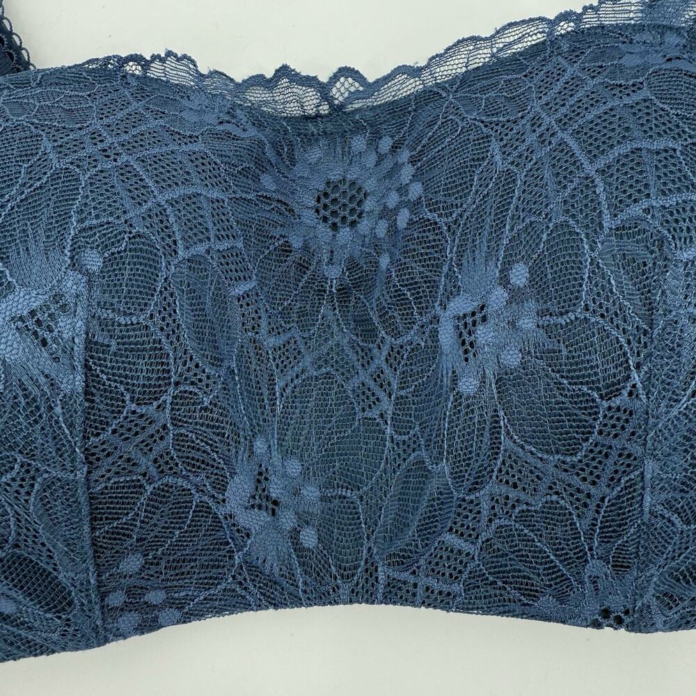 Victoria’s Secret Lace Women's Medium Lightly Lined Sexy Tee Bandeau Bra Blue - Picture 4 of 10